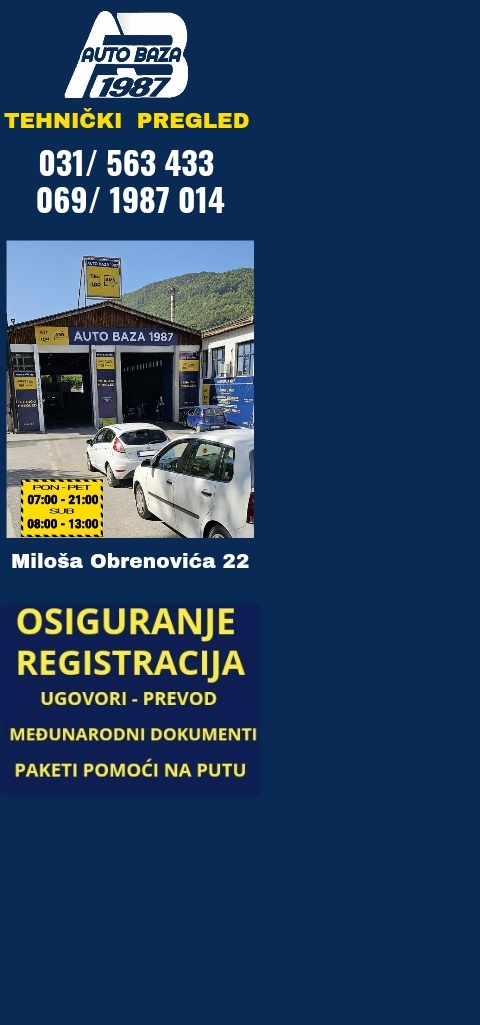 AUTO BAZA 1987 TEHNIČKI PREGLED UŽICE